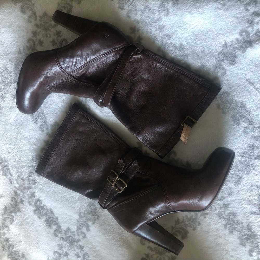 FRYE Mid-Calf Heeled Boots